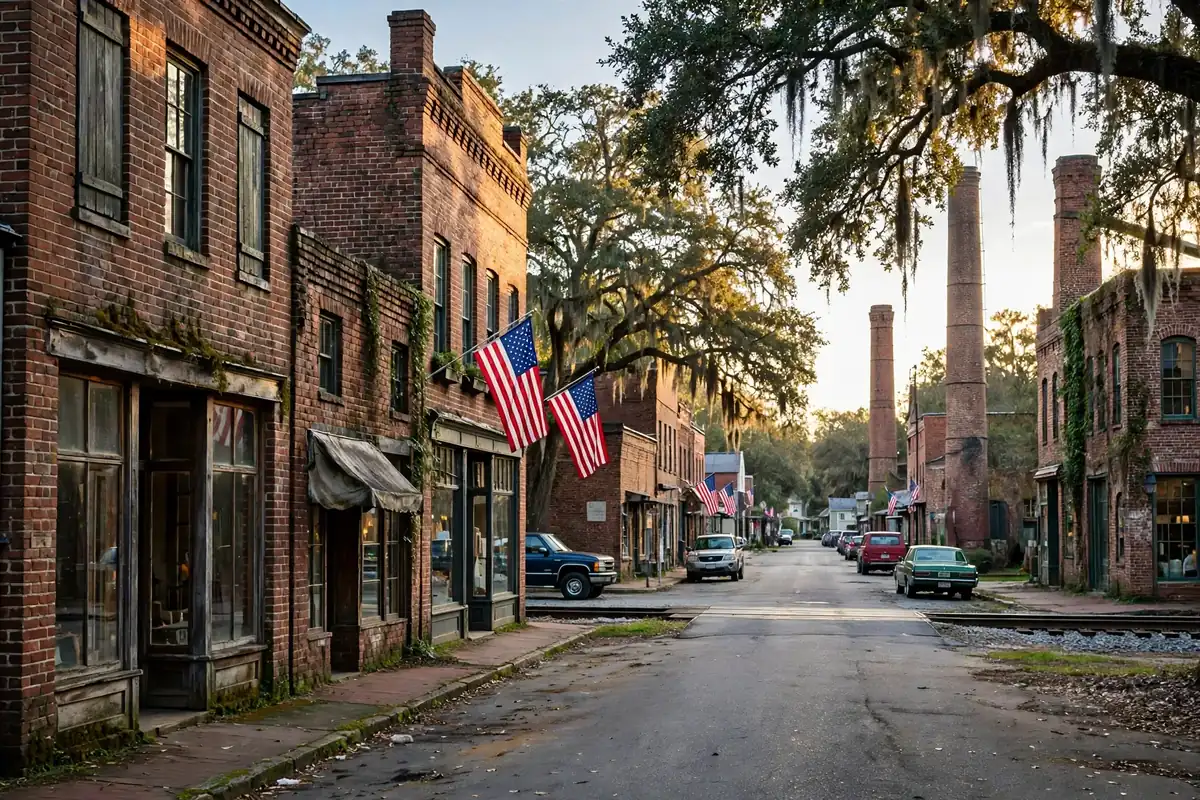 Historic Trade Street in downtown Greer, SC, where some of the oldest sewer lines in the CPW system run